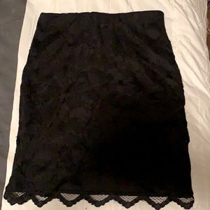 H&M Black Lace Skirt